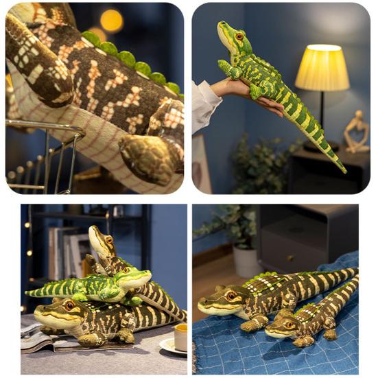 50/70CM Plush Toy Realistic Crocodile Stuffed Animal Soft Plushies Dolls Collection Huggable Throw Pillow Cushion Gift for Kids Children Boys Girls
