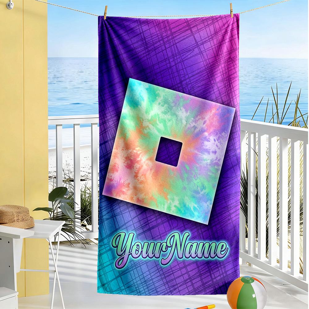 Roblox Personalized Name Beach Towel High Absorbency & Quick-Dry Suitable for Sports Travel Swimming Yoga Bathroom Beach And Pool