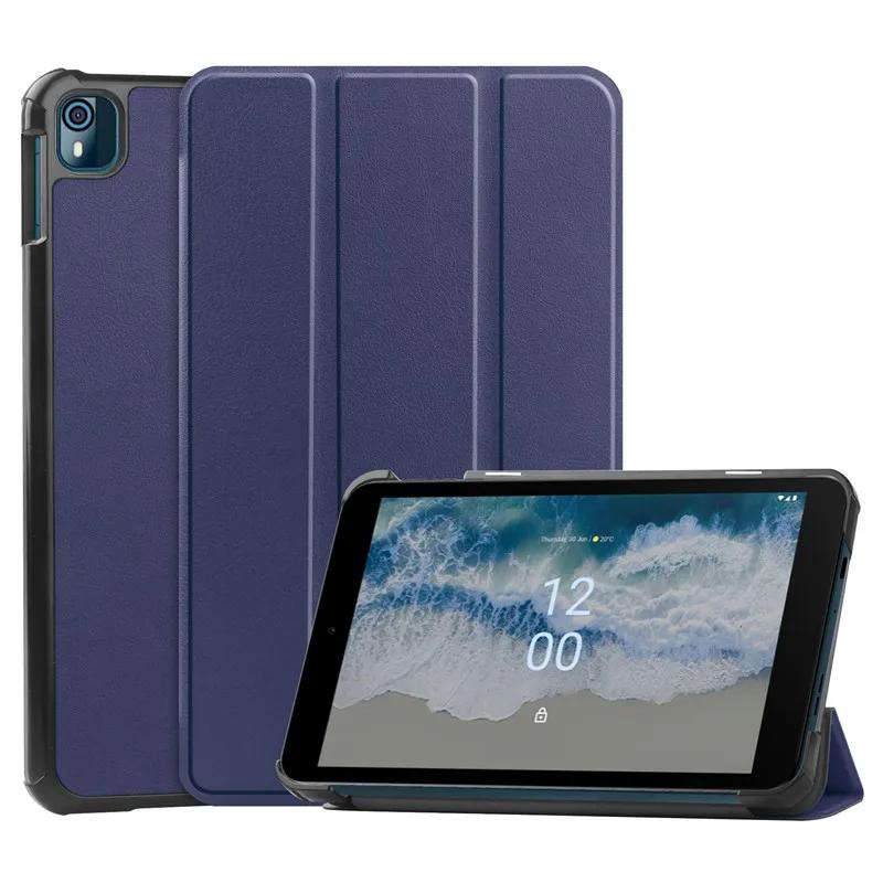 Cover For Nokia T10 Tablet Case 2022 8 inch Tablet Protective Funda For Nokia T10 T 10 2022 Cover Shockproof Funda + Stylus For Nokia T10 2022 темно-синий