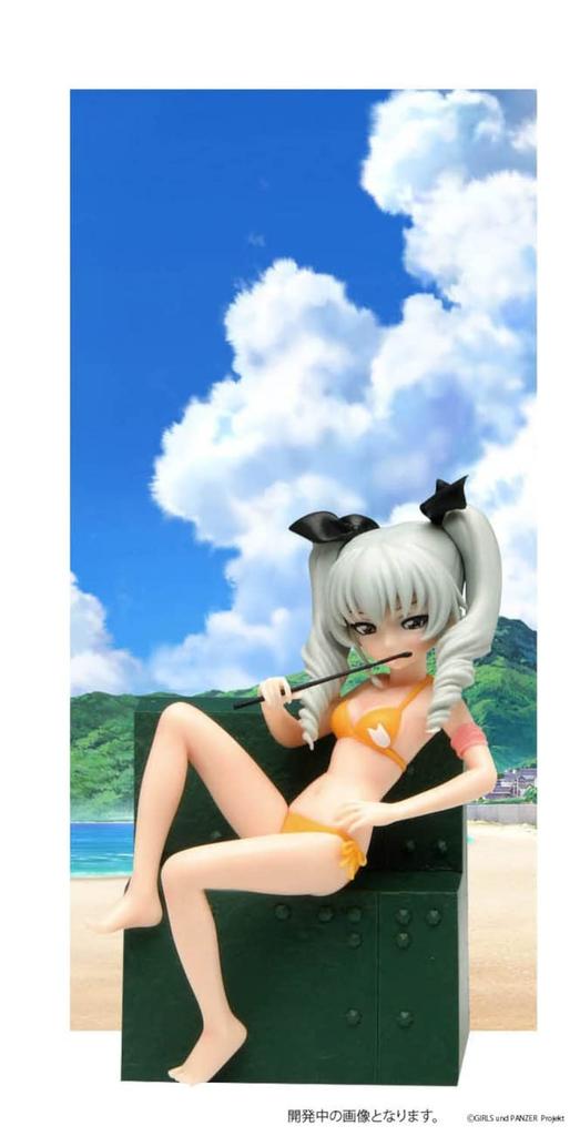 PLATZ Girls Panzer Anchovy Swimsuit Garupan 10th Anniversary Special Scale 28x4x12cm Molded Color Resin Kit & Ver. Edition! 1/10 GPSP-12
