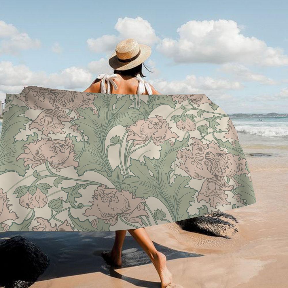 

William Morris Cartoon Beach Towel Cute Kawaii Room Decor Bath Girls Children Hand Towels For Bathroom Shower W40*H60(CM)