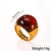 Retro High-End Titanium Steel Resin and Stainless Steel Finger Ring