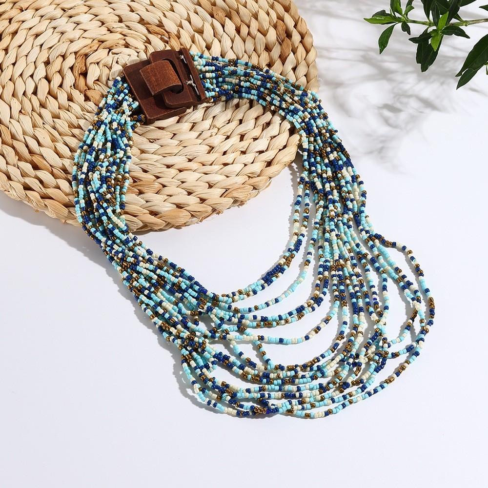 Multilayer Necklace With Acrylic Beads For Women Winter