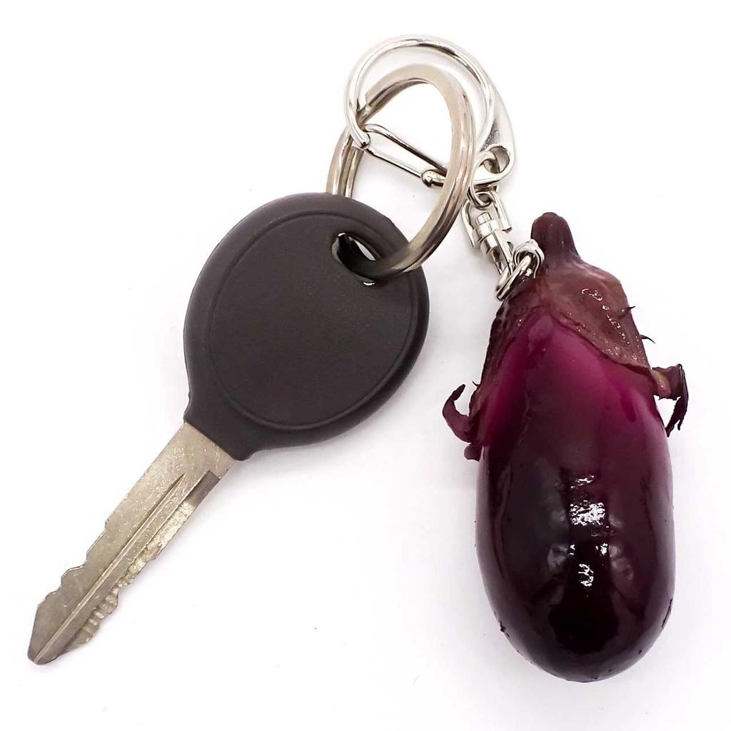 Food Sample Keychain Eggplant Looks Like You Want To Eat It 347K [Coconut Accessories] -