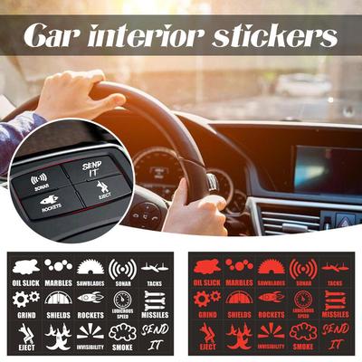 Pulsante Finestrino Auto Adesivi Interruttore Creativi Sollevatore Decalcomanie Novità Decorazione Adesivo Interno Auto Accessori Auto Decalcomania
