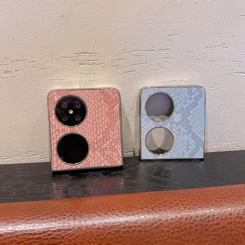 Electroplated Snakeskin Pattern Is Suitable for Huawei Pocket2 Mobile Phone Case PuraX Anti-drop Folding FindN3Flip Protective Case.