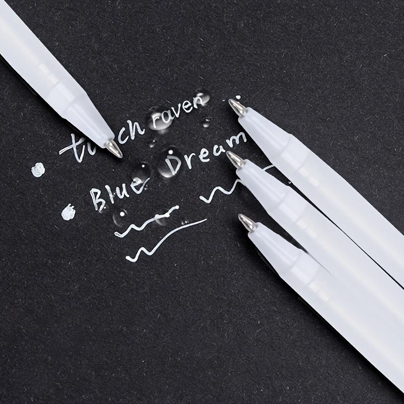 White Fine Tip 2pcs Gel Pen - Sketching Highlight Marker for Artists, Black Papers, Drawing, Design, Illustration, Art Supplies