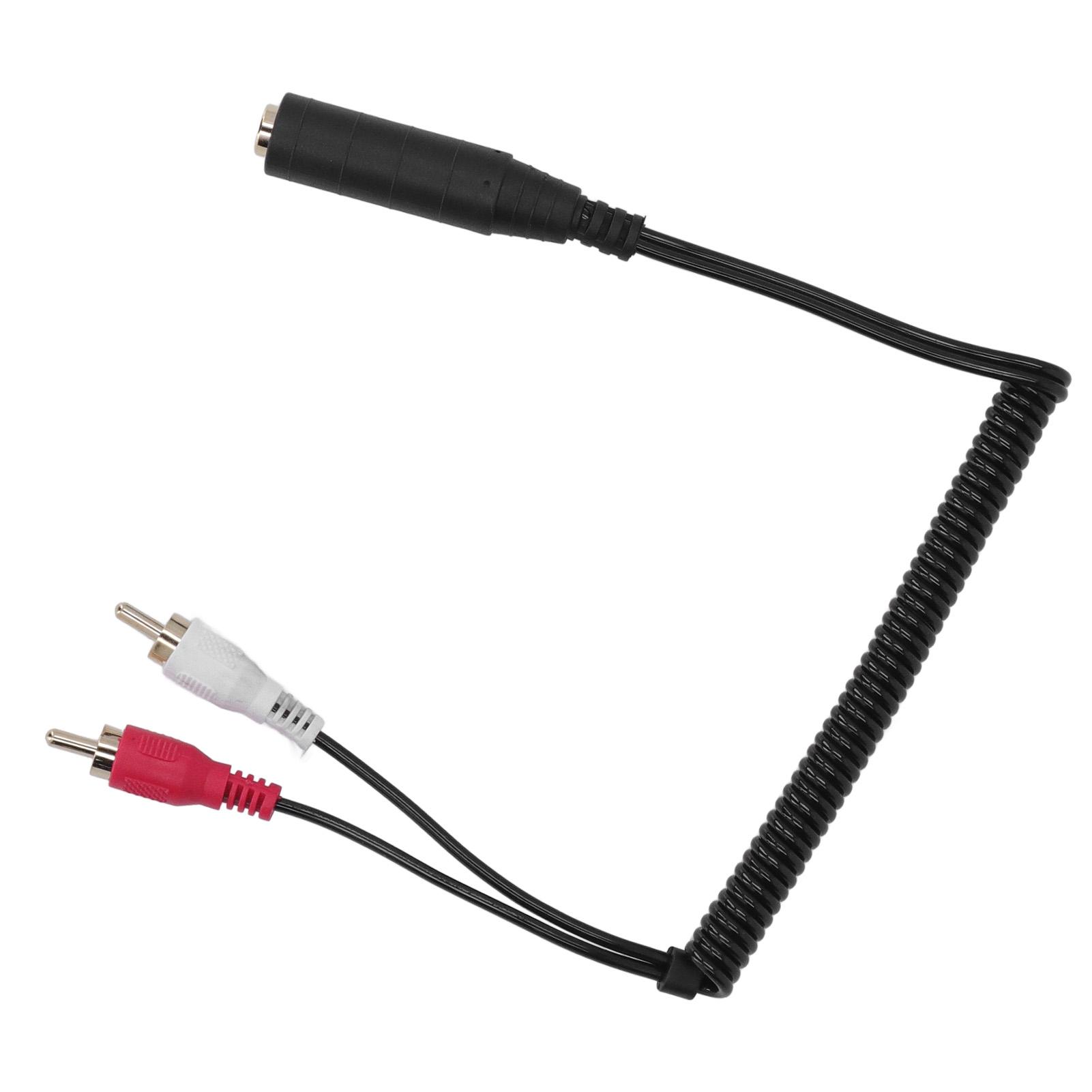 

6,35 мм гнездо на 2 RCA штекер спиральный кабель стерео Y-разветвитель микрофонный переходной кабель для динамиков