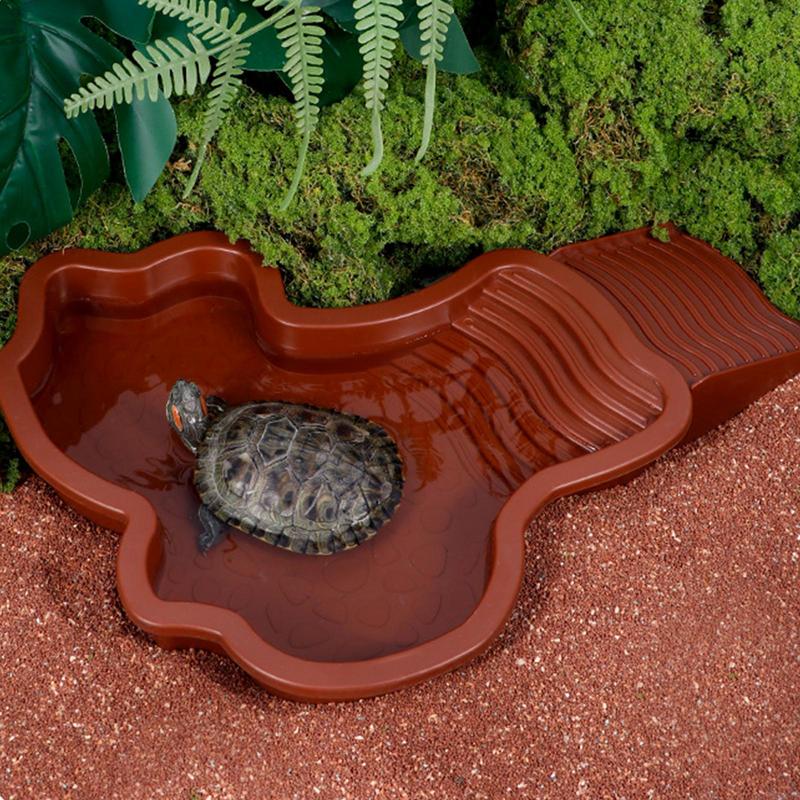 Turtle Bathing Basin Frog Bathing Basin Can Also Be Used As Food Bowl and Water Basin Suitable for Reptiles and Amphibians