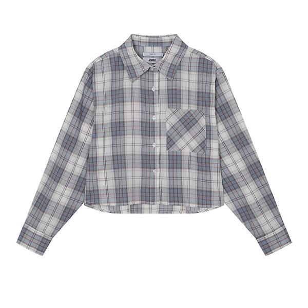 Jambangi Women S) Crop Check Shirt (Oversized)_An1Wwh157-Lb Light Blue/85