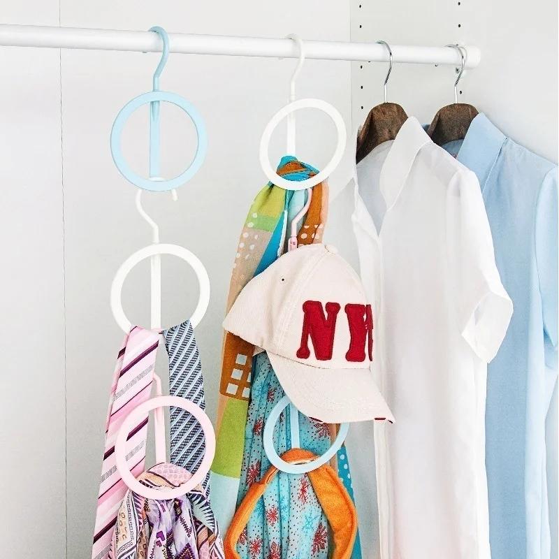 1Pc Hat Hook Storage Rack Scarf Ties Silk Belt Shelf Holder Hanger Hat Bag Strap Belt Clothes Rack Organize Storage Racks