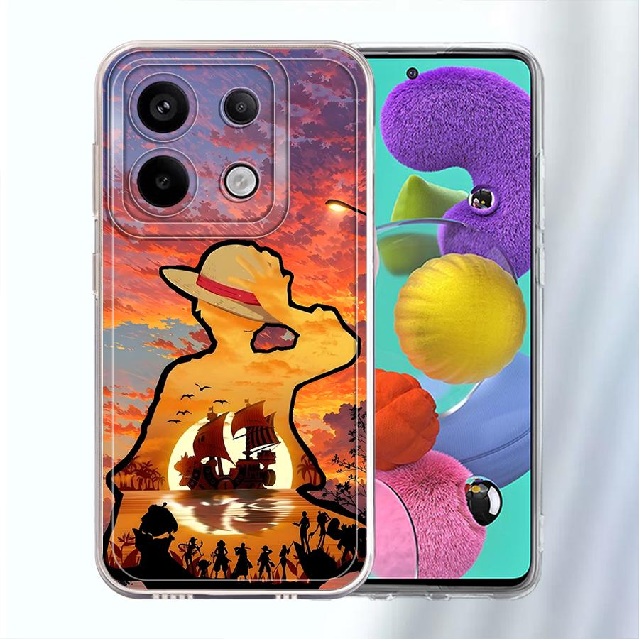 

Мягкий чехол для телефона для Xiaomi Redmi Note 14 Pro Plus Note 13 14C A4 11S 12 9 10 11 12S 10S 13C One Piece Luffy Redmi Note 13 5G