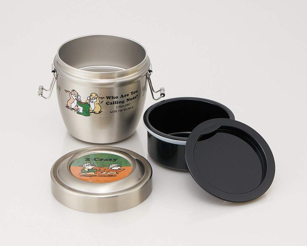 Skater Insulated Stainless Steel Lunch Disney Chip Dale Box, 550ml, & Design, STLBD6-A