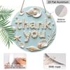2D Flat Retro Aluminum Wall Stickers In Various Sizes. "Thank You" Sign Featuring Ocean Pearls, Seashells, and Starfish. A Perfect Home Decoration