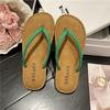 Flip-flops Women's Fashion Outer Wear 2025 Summer Cool Slippers Students Simple Non-slip Pinch Foot Beach Slippers