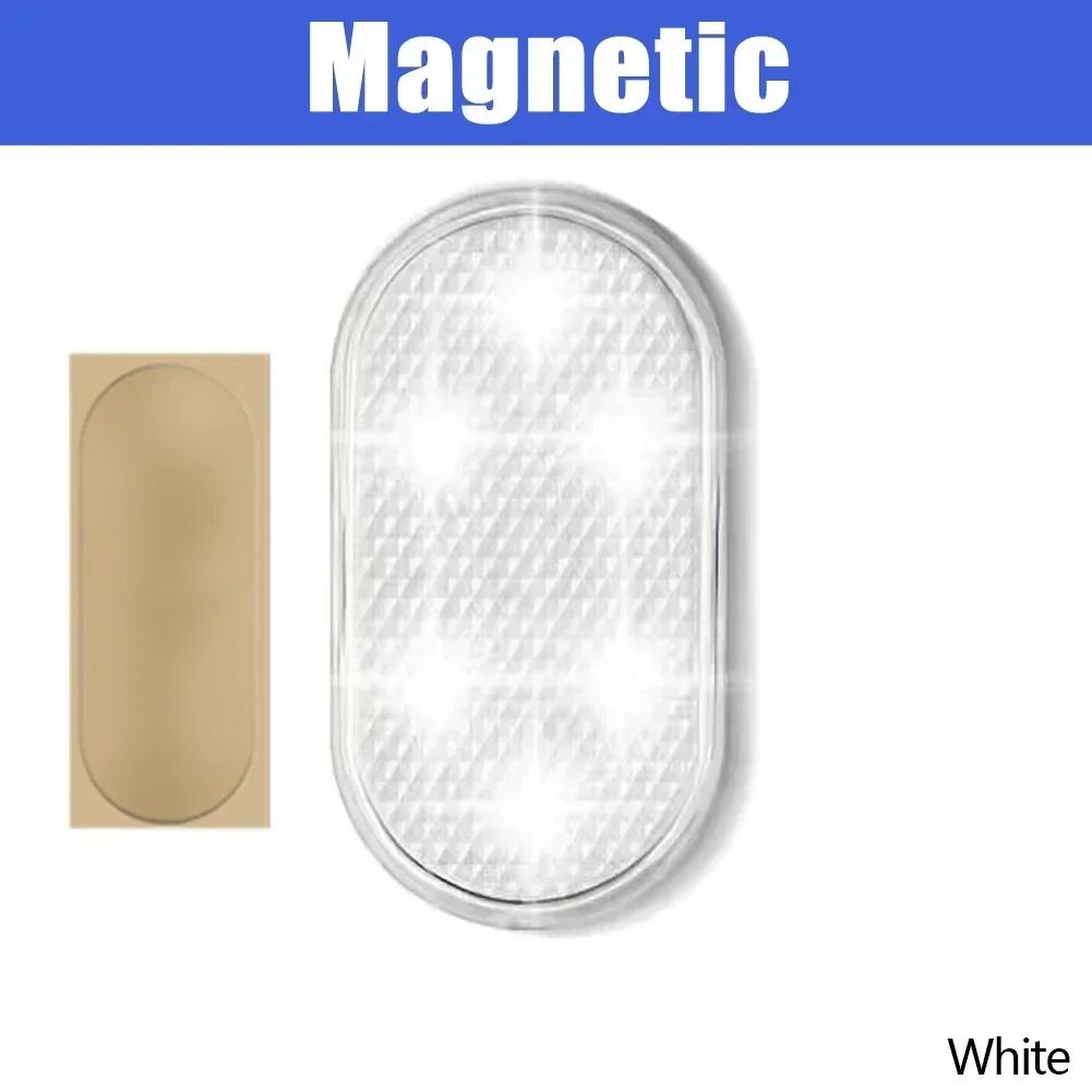 Wireless Car LED Touch Lights Magnetic Interior Light Auto Door Light Roof Ceiling Lamp Reading Lamp USB Rechargeable 5V