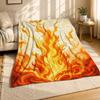 Swirling Flame Cozy Throw Blanket Abstract Fire Art