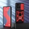 KEYSION Shockproof Armor Case for Motorola MOTO G86 5G Slide Camera Lens Protection Ring Stand Phone Back Cover for MOTO G56 5G