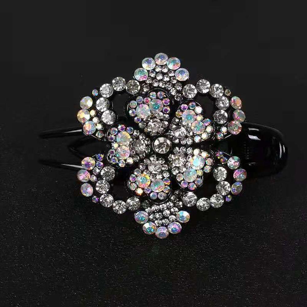 

Girls Hairpin Hair Clip Flower Duckbill Clip Rhinestone Hair Claw Ponytail Holder Hair Accessories белый