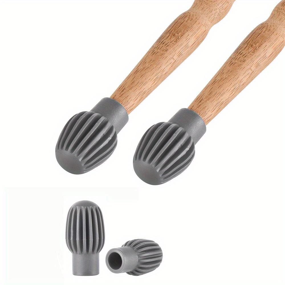 2PCS Drumstick Mute Silicone Drumstick Practice Tips Drumstick Head Rubber Sleeve For Quiet Drum Practice