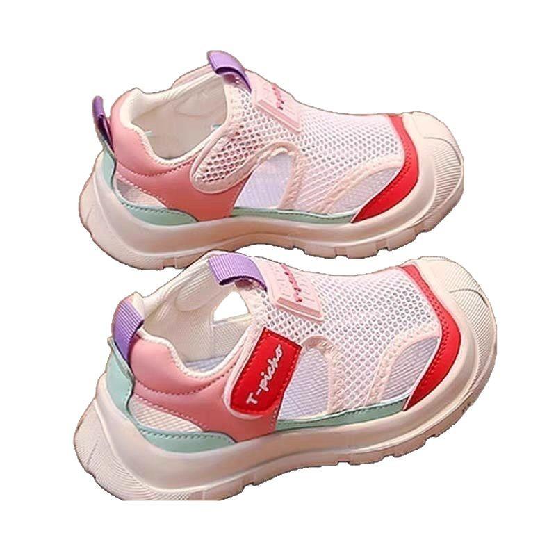 Jungensandalen Sommer neue Mädchen Netzschuh atmungsaktive Kinderschuhe weiche Sohle rutschfest Jungen Freizeitschuh Mode Mädchen Einzelschuhe