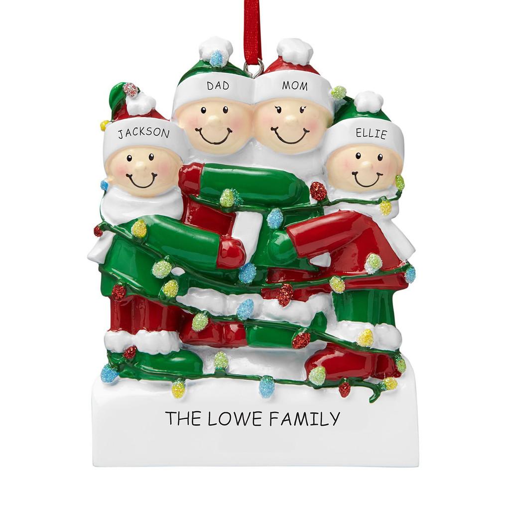 Charming Family Resin Christmas Ornaments For Joyful Holiday Tree Dcor