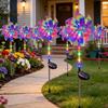 Colorful Solar Pinwheel Light, Waterproof Solar Powered Wind Spinner Light, Outdoor Rotating Pinwheel, Pathway Light for Garden Yard Patio Lawn Decor