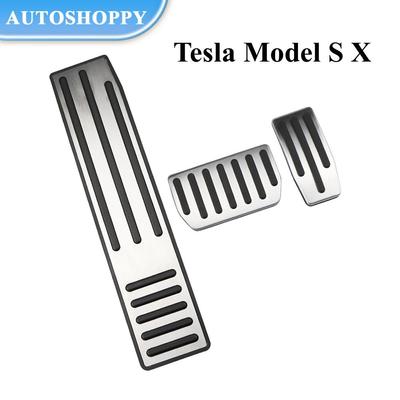 For Tesla Model X Model S Accessories Aluminum Alloy Foot Pedal Accelerator Gas Fuel Brake Pedal Rest Pedal Cover Car Styling