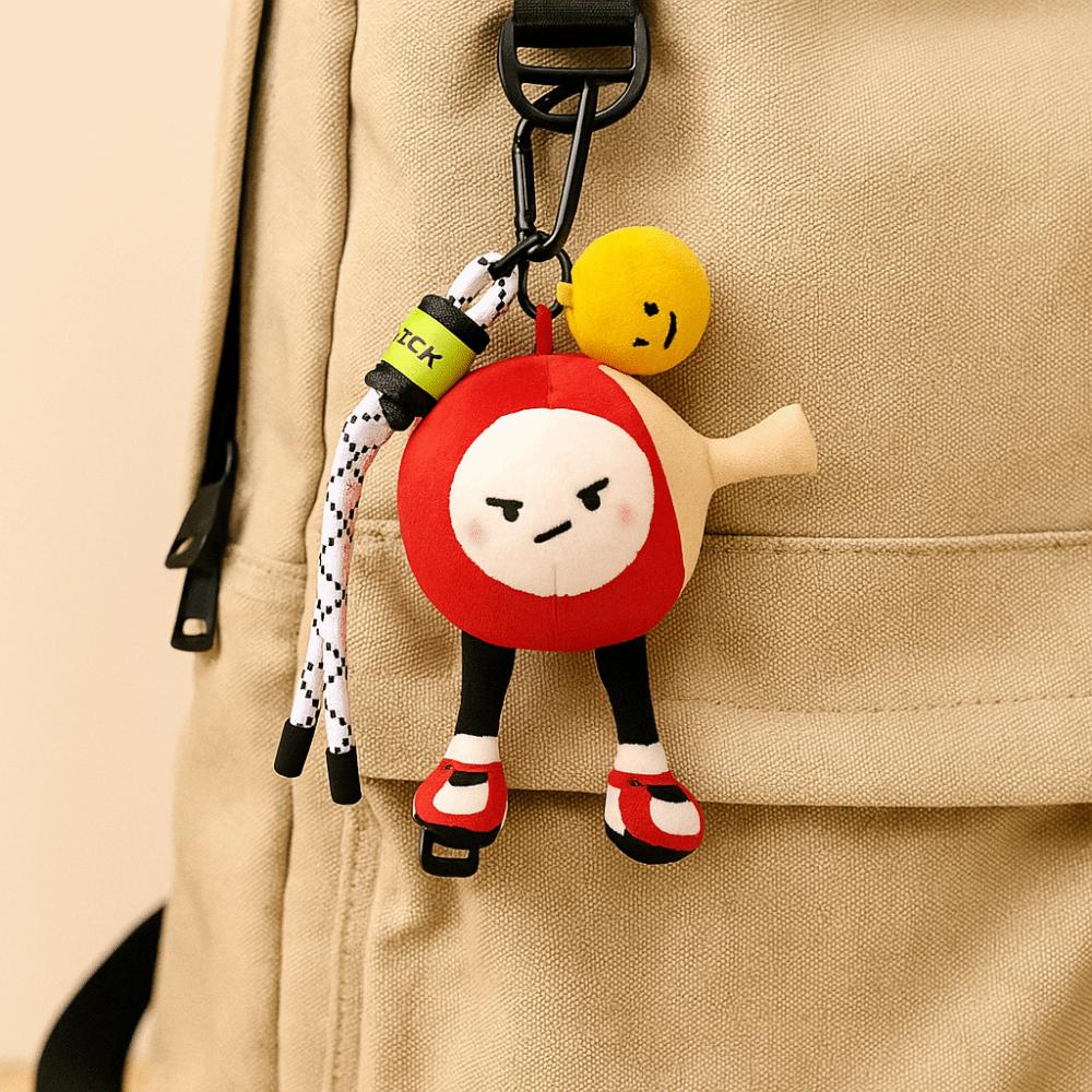PP Cotton Table Tennis Doll Pendant Fluffy Sports Plush Keychain Backpack Decoration