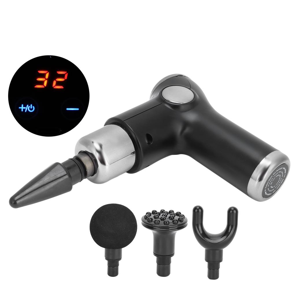 Profesionální svalový masážní přístroj Muscle Relax elektrická tkáňová masážní pistole (Černá)