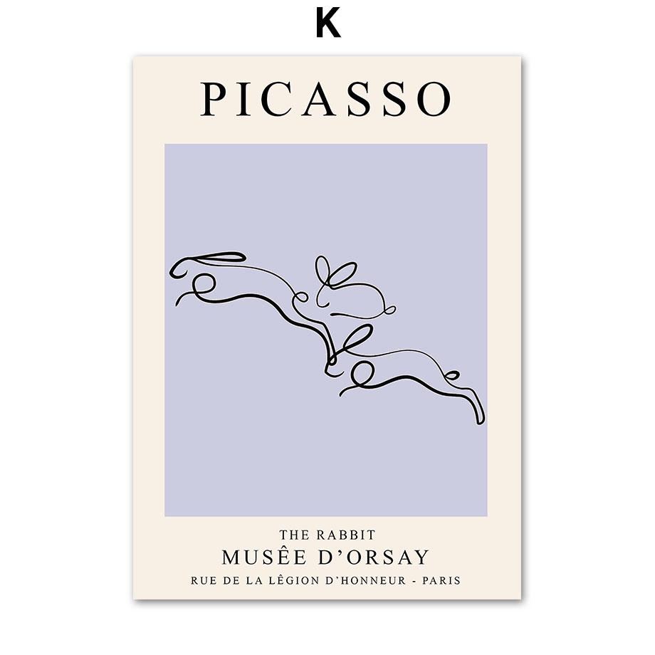 Abstract Picasso Elephant Mouse Bird Cat  And Prints Wall Art Canvas Painting Wall Pictures For Living Room DecorNordic Posters