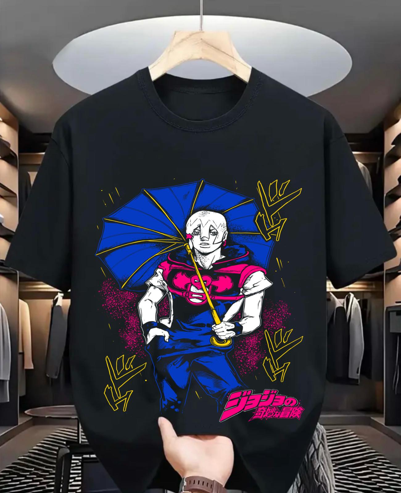 Jodioo T-shirt JoJo s Bizarre Adventure Jotaro Kujo Anime Gift Shirt All Size XXL
