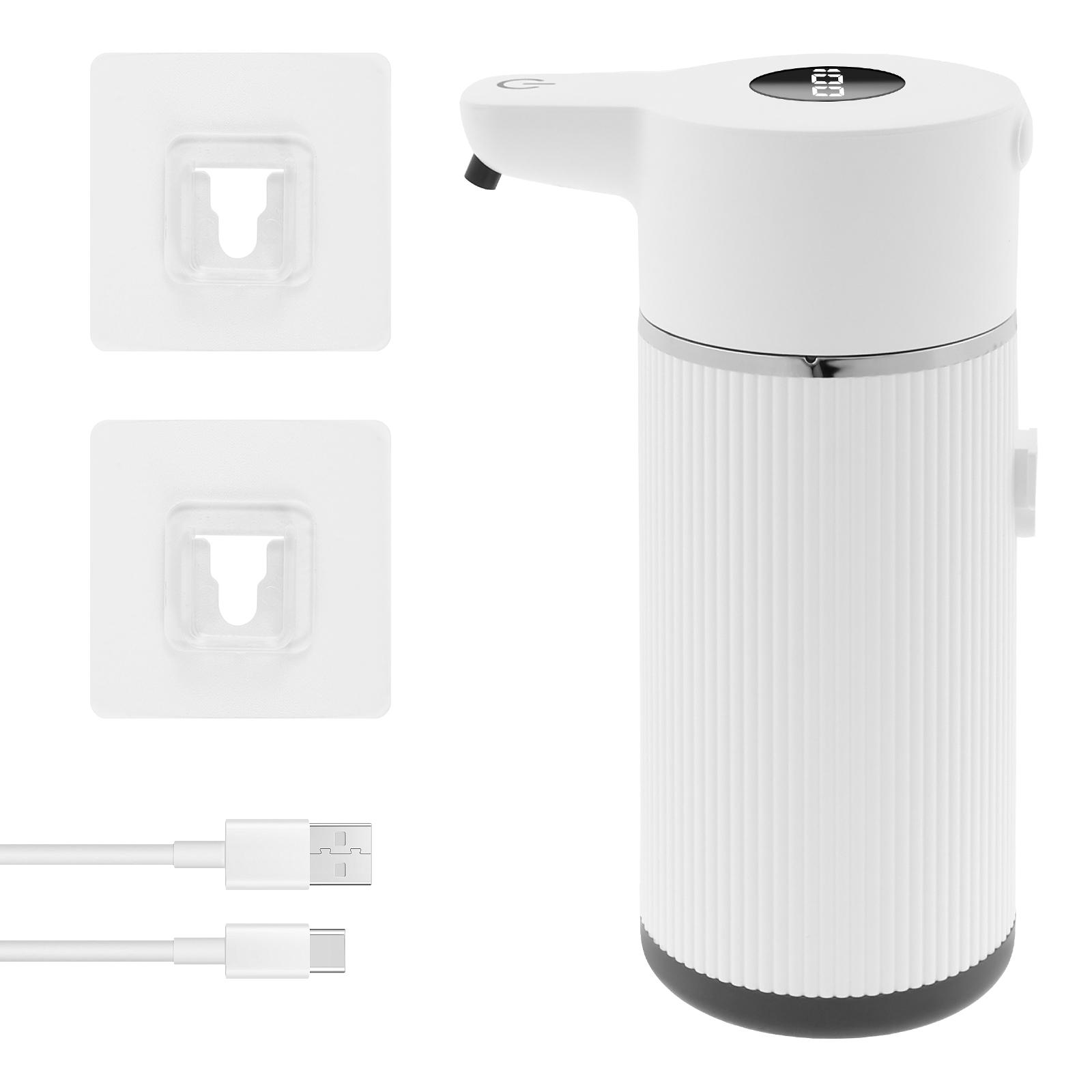 

Бесконтактный автоматический дозатор жидкого мыла Интеллектуальная регулировка 4 уровня Настенный электрический дозатор дезинфицирующего средства для рук 420 ml белый