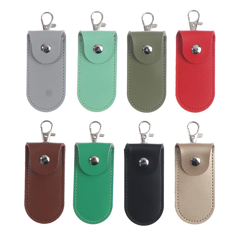 Pouch Bag Case Protective Leather With Keychain For Usb Flash Drive Memory Stick