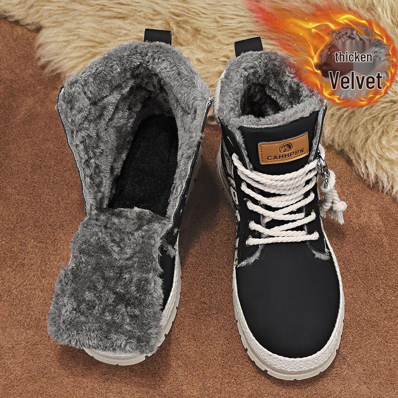 Pánské 2025 Zimní Vysoké Zateplené Nepromokavé Sněhule - Silné, Protiskluzové, Odolné proti chladu Martinovy boty pro venkovní nošení