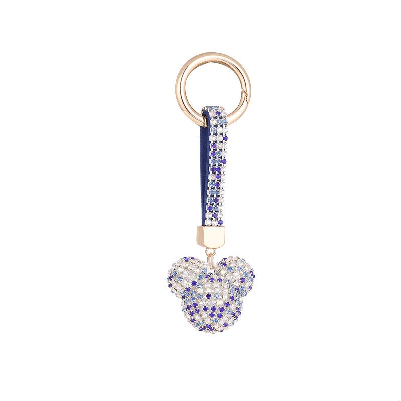 Hot Selling Rhinestone Mickey Keychain Car Keyring & Women's Bag Charm