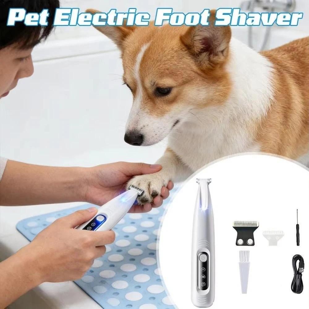 Cordless Pet Foot Trimmer USB Rechargeable Cat Paw Shaver Dog Clippers for Grooming  Pet Grooming