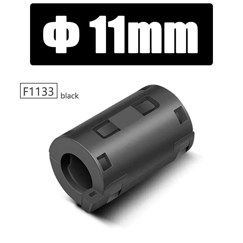 10 Stück 3,5/5/7/9/13/15 mm Ringkern Ferritperle Klemme Drosselspule EMI RFI Rauschfilter Clip Snap Kabel für schwarzen magnetischen Snap-on