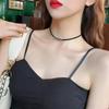 Simple black choker collar necklace women's design sense neck chain 2025 new popular collarbone chain