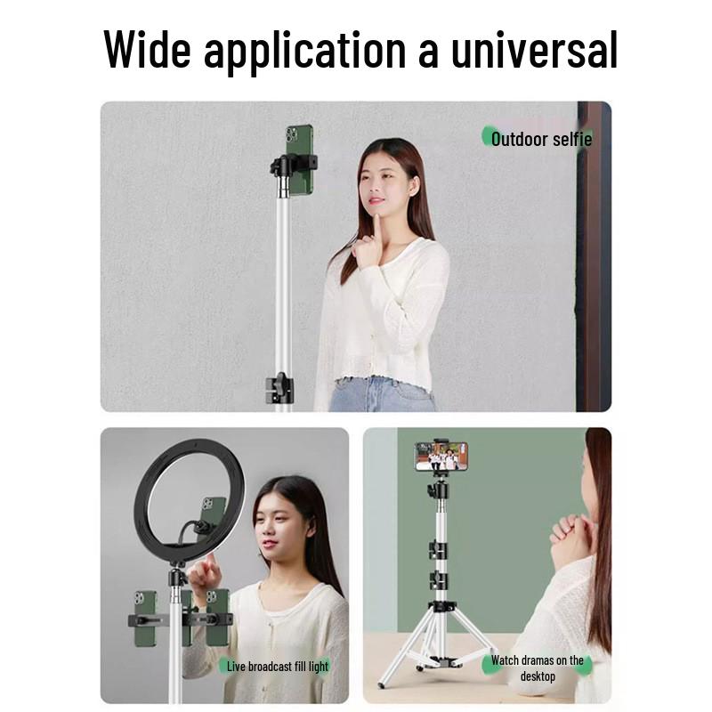 Universal Metal Tripod Floor Stand for Mobile Phone Live Broadcasts