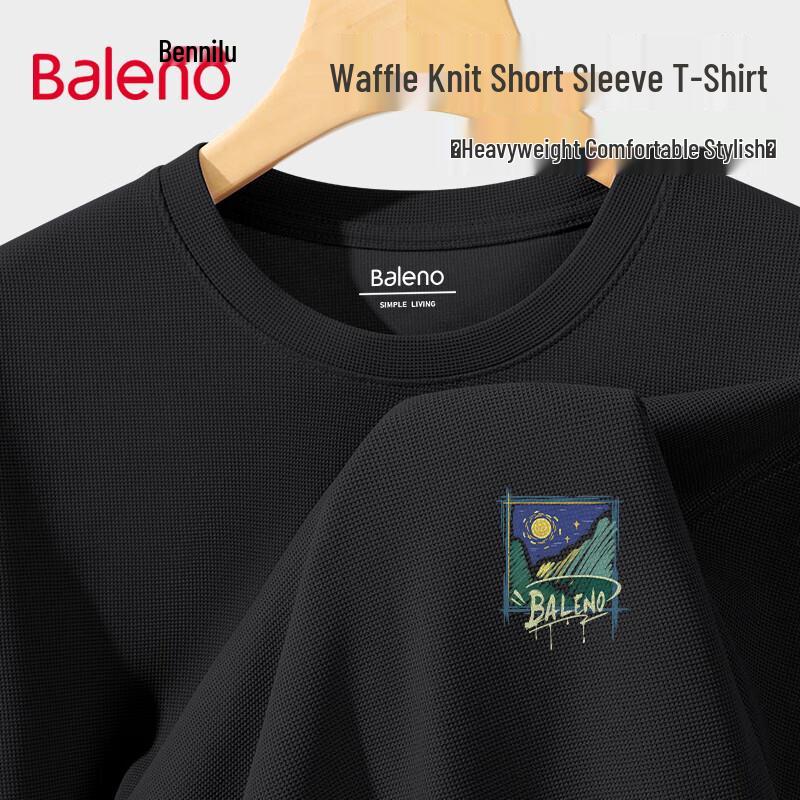 Baleno Unisex Heavyweight Waffle Knit Short Sleeve T-Shirt