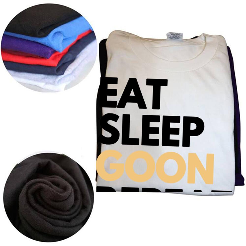 Gooner Rolig Gooning Meme Ät Sov Goon Upprepa Herrkläder Mode T-shirts Bomull Kortärmad Oversized Lös T-shirt Toppar