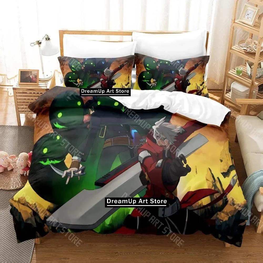 3D Print Blazblue Bedding Set Cartoon Anime three-piece set Adult Kid Bedroom Duvetcover Sets 3D Kawaii