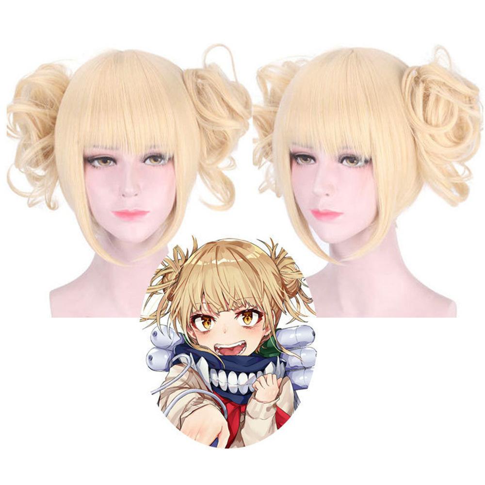 Anime Wig Synthetic Hair Ferry I Am A Body Cosplay Split Tiger Mouth Clip Milk Gold