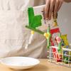 Magnetic Tulip Storage Box Refrigerator Magnets Wall-Mounted Organizer with Clip Bags No-Drilling Kitchen Rack Holder for Spices Utensils Space-Saving