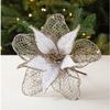 Neue 23cm Weihnachtsstern Glitzerblume Groß DIY Weihnachtsblumen Frohe Weihnachten Hängende Ornamente Weihnachten Baum Dekorationen