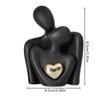 Couple Hugging Figurine Ceramic Couple Statue Abstract Modern Sculpture Love Figurines Aesthetic Couple Figurines Art Craft