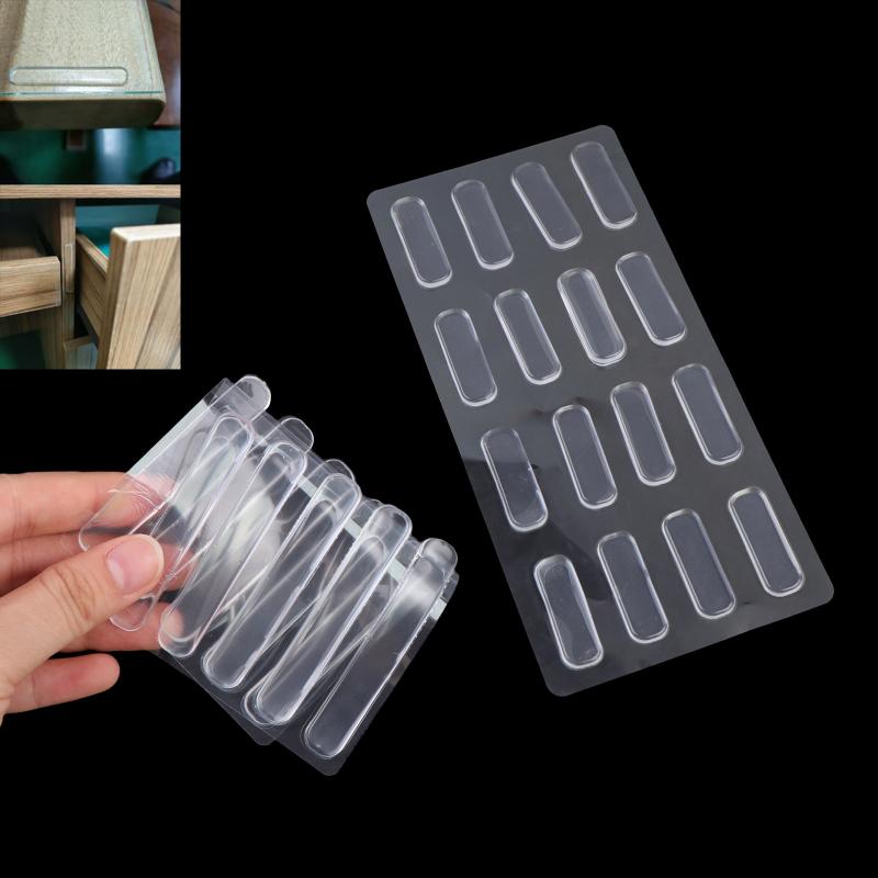 10/16Pcs Clear Silicone Bumper Pad Self Adhesive Anti Collision Sticker Non Slip Buffer Pad For Cabinet Drawer Refrigerator Door