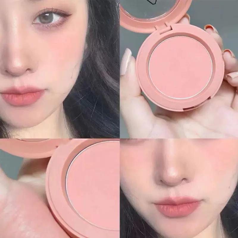 Super Niche Light Blush! Low Saturation Versatile Gray Pink Soft Mist Be02 Matte Contouring Color Gentle for Female Students