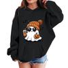 Kids Halloween Printed Hoodie, Loose Fit Casual Pullover for Boys Girls